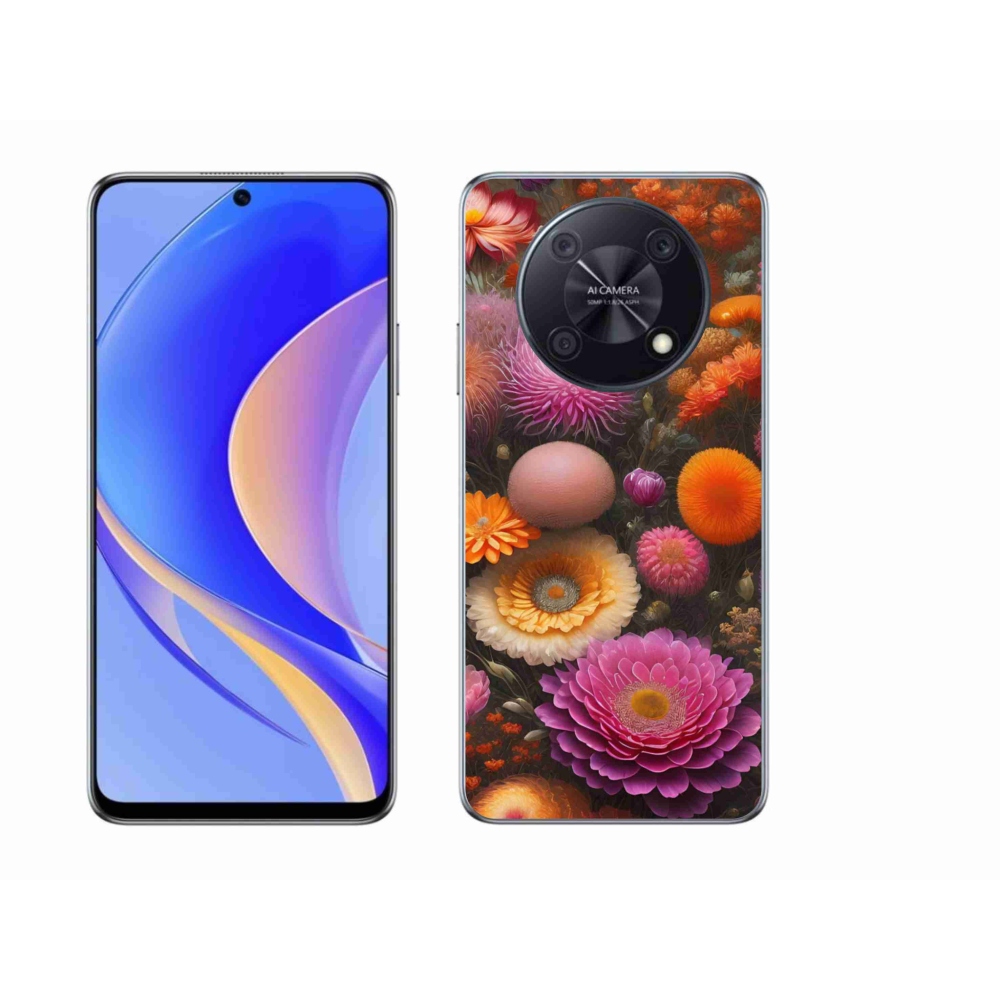 Gélový kryt mmCase na Huawei Nova Y90 - kvetinová kompozícia