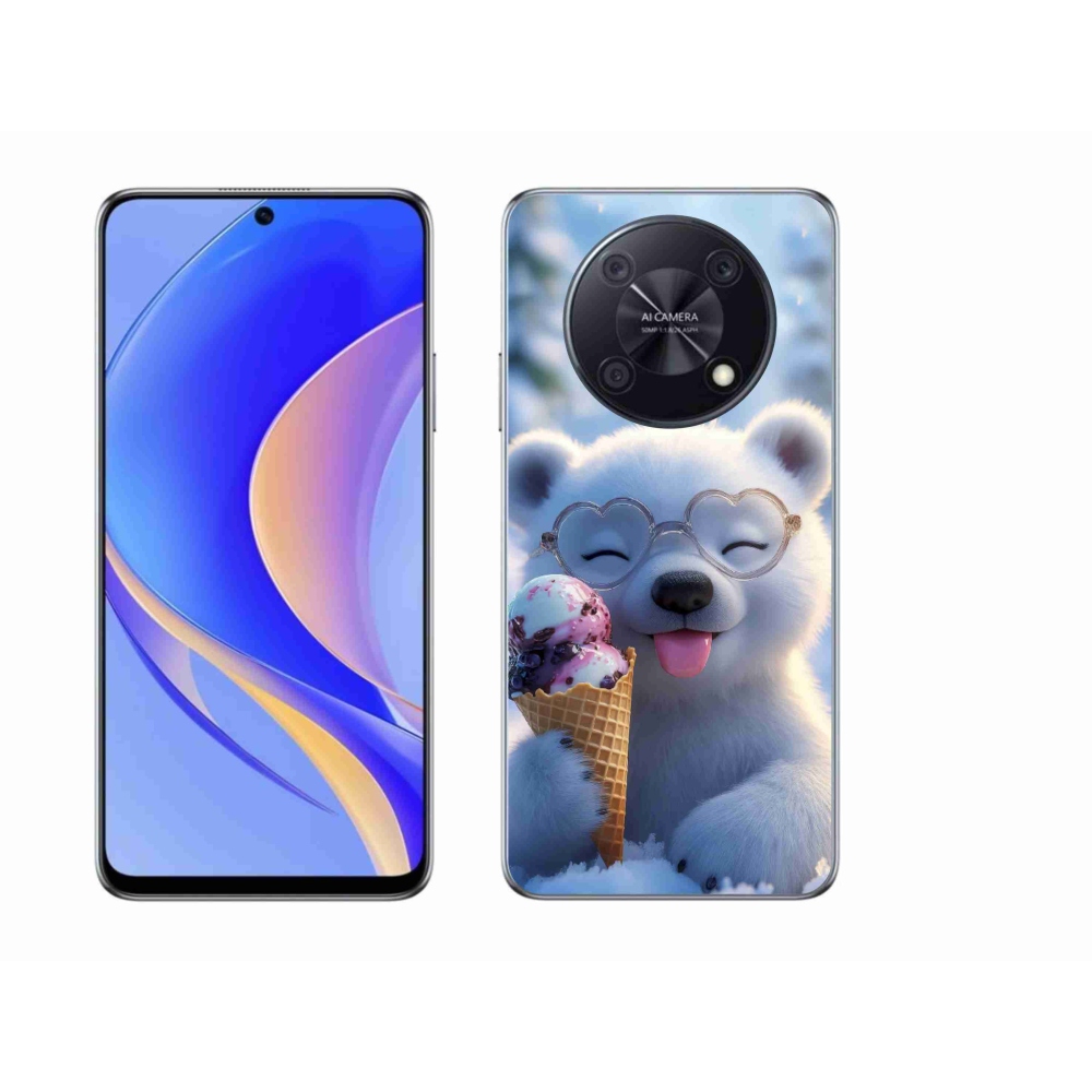 Gélový kryt mmCase na Huawei Nova Y90 - medvedík so zmrzlinou