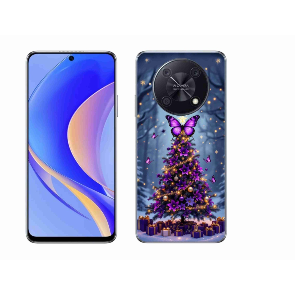 Gélový kryt mmCase na Huawei Nova Y90 - motýlí vianočný stromček
