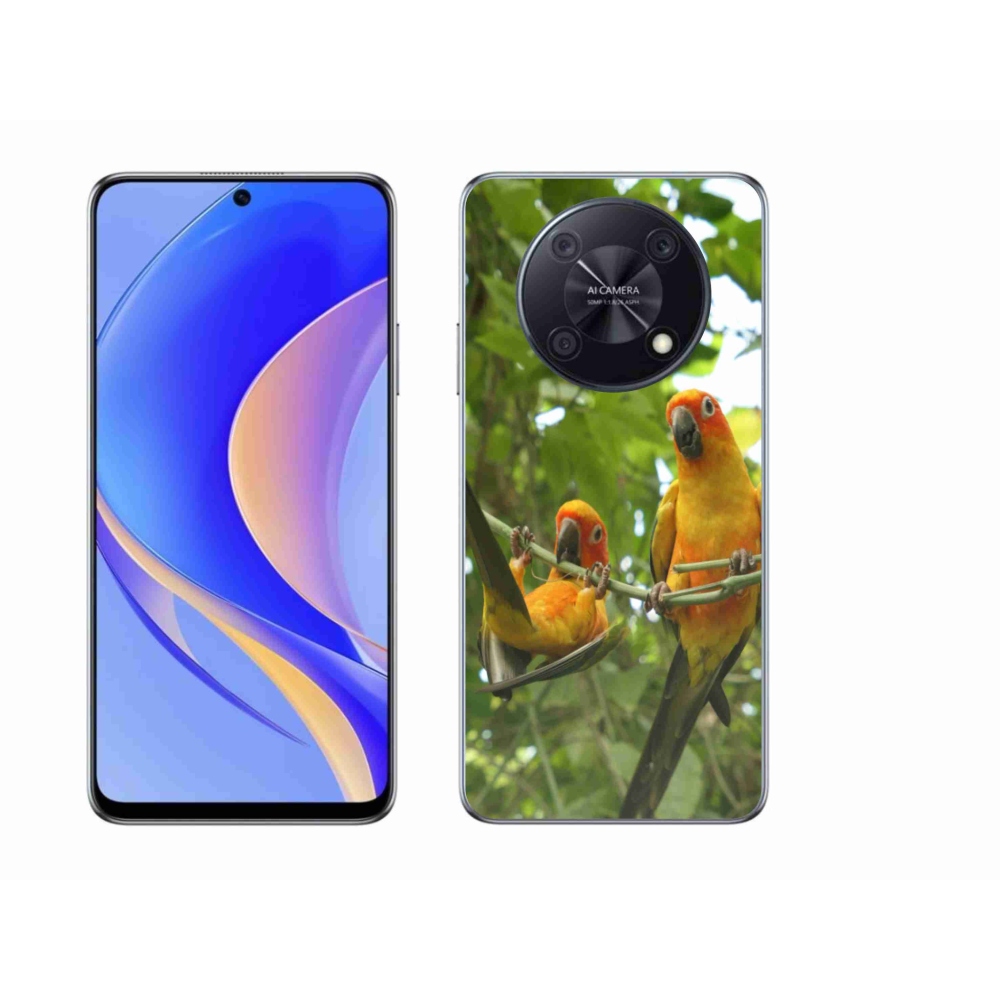 Gélový kryt mmCase na Huawei Nova Y90 - papagáje aratingy
