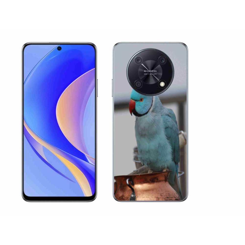Gélový kryt mmCase na Huawei Nova Y90 - papagáj Alexandr modrý