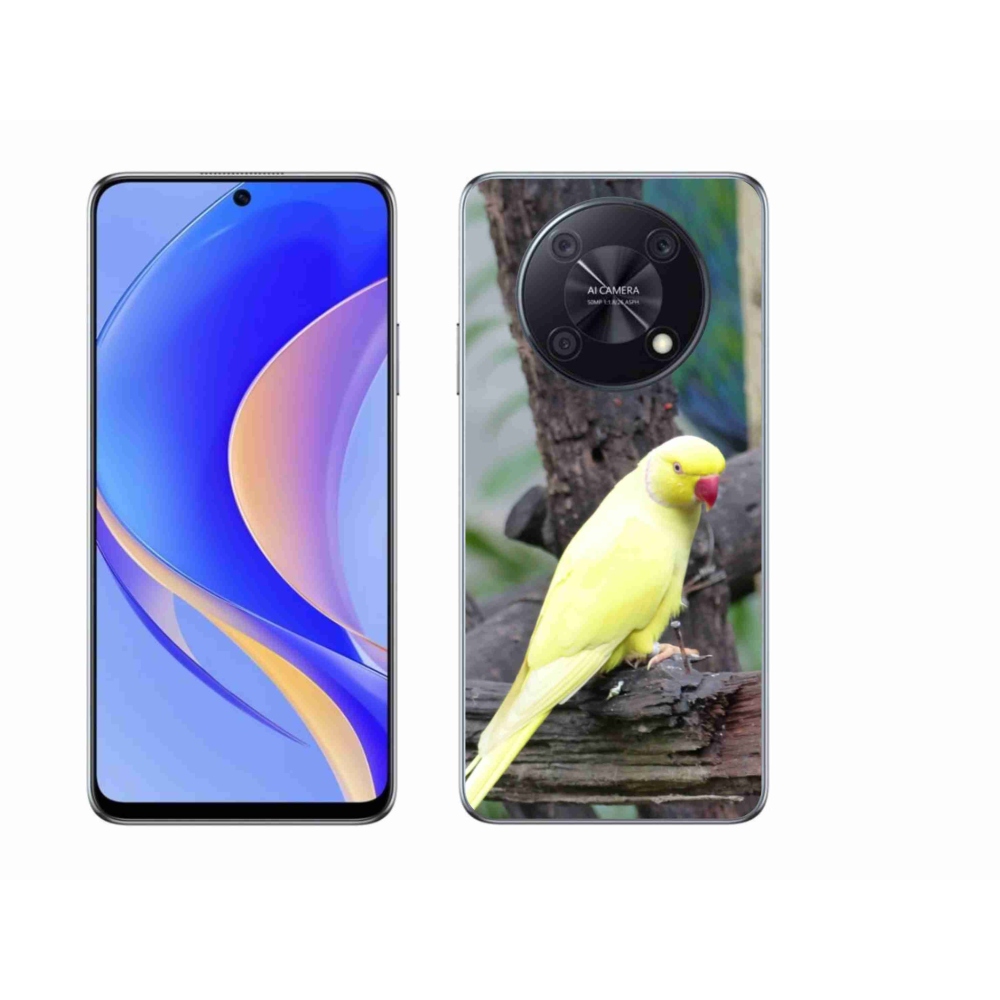 Gélový kryt mmCase na Huawei Nova Y90 - papagáj alexander žltý