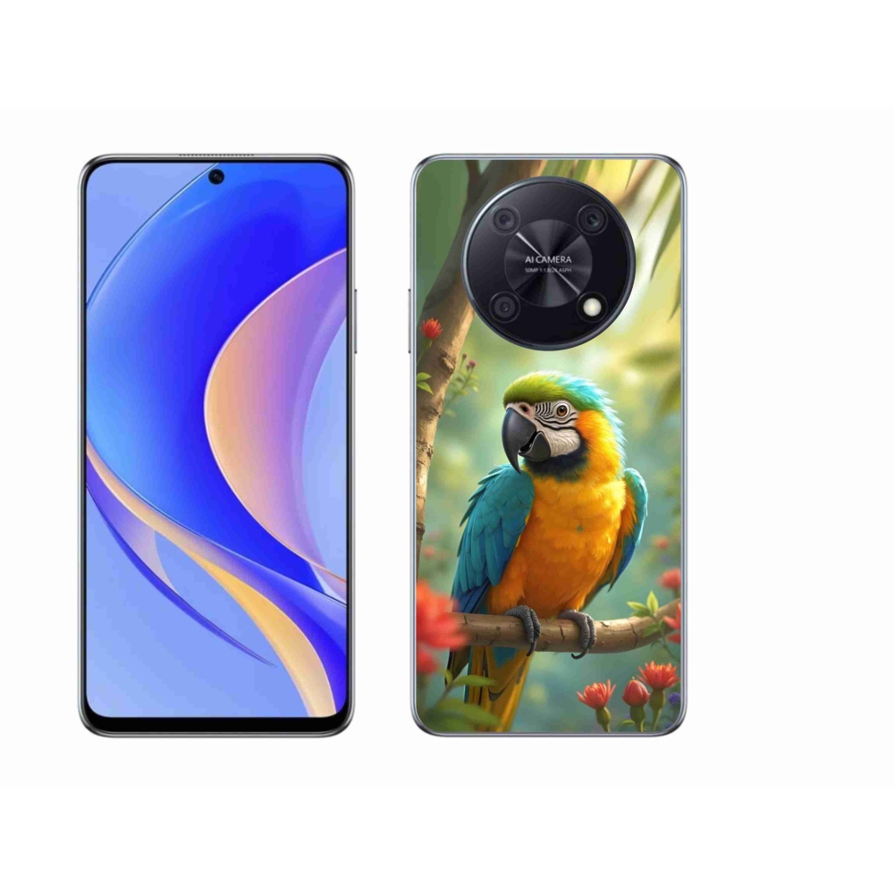 Gélový kryt mmCase na Huawei Nova Y90 - papagáj ara modrožltá