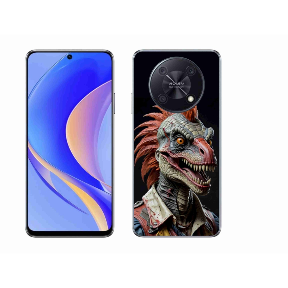 Gélový kryt mmCase na Huawei Nova Y90 - punk dinosaurus