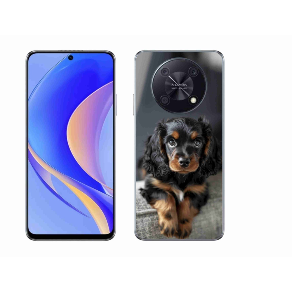 Gélový kryt mmCase na Huawei Nova Y90 - roztomilý dlhosrstý jazvečík