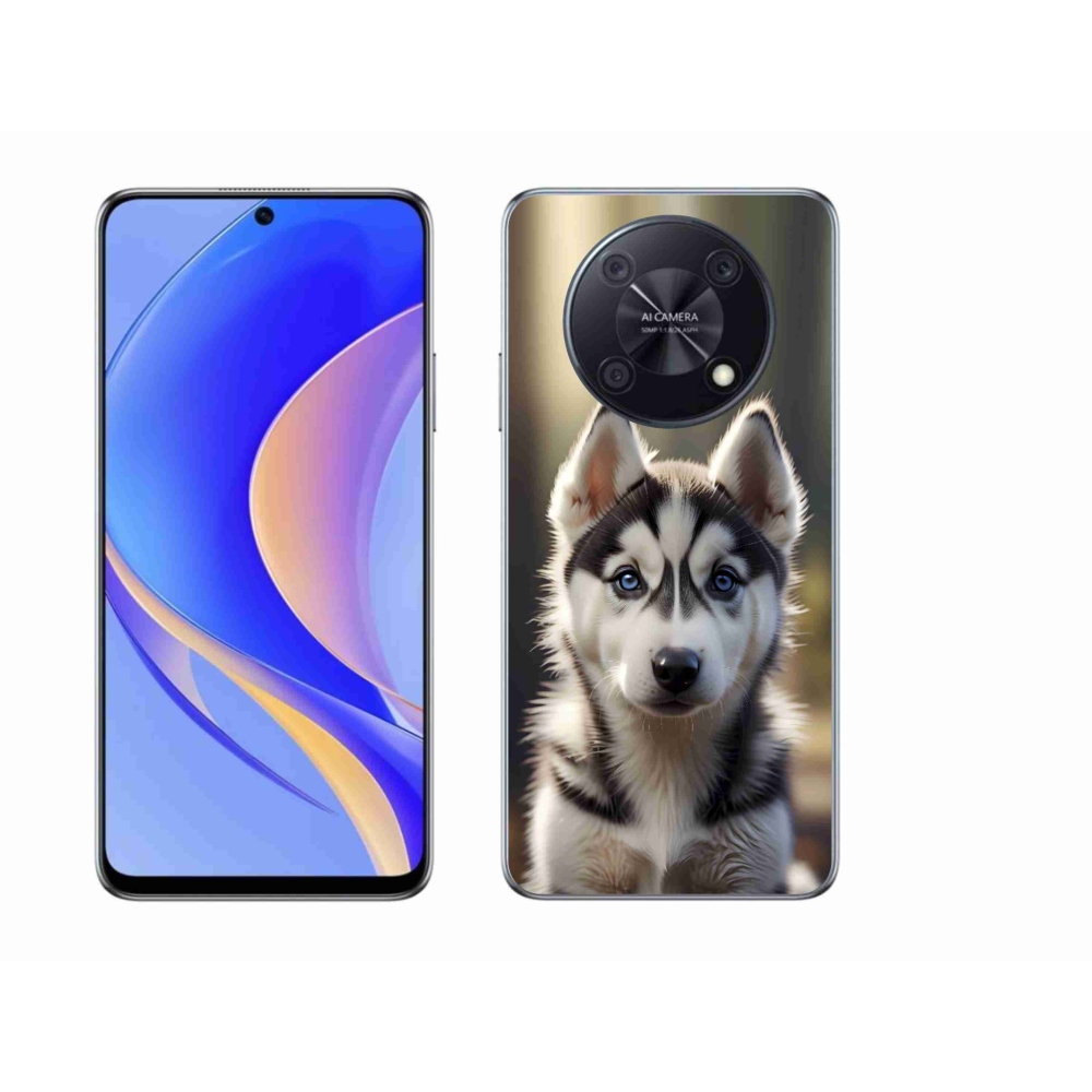 Gélový kryt mmCase na Huawei Nova Y90 - roztomilý sibírsky husky