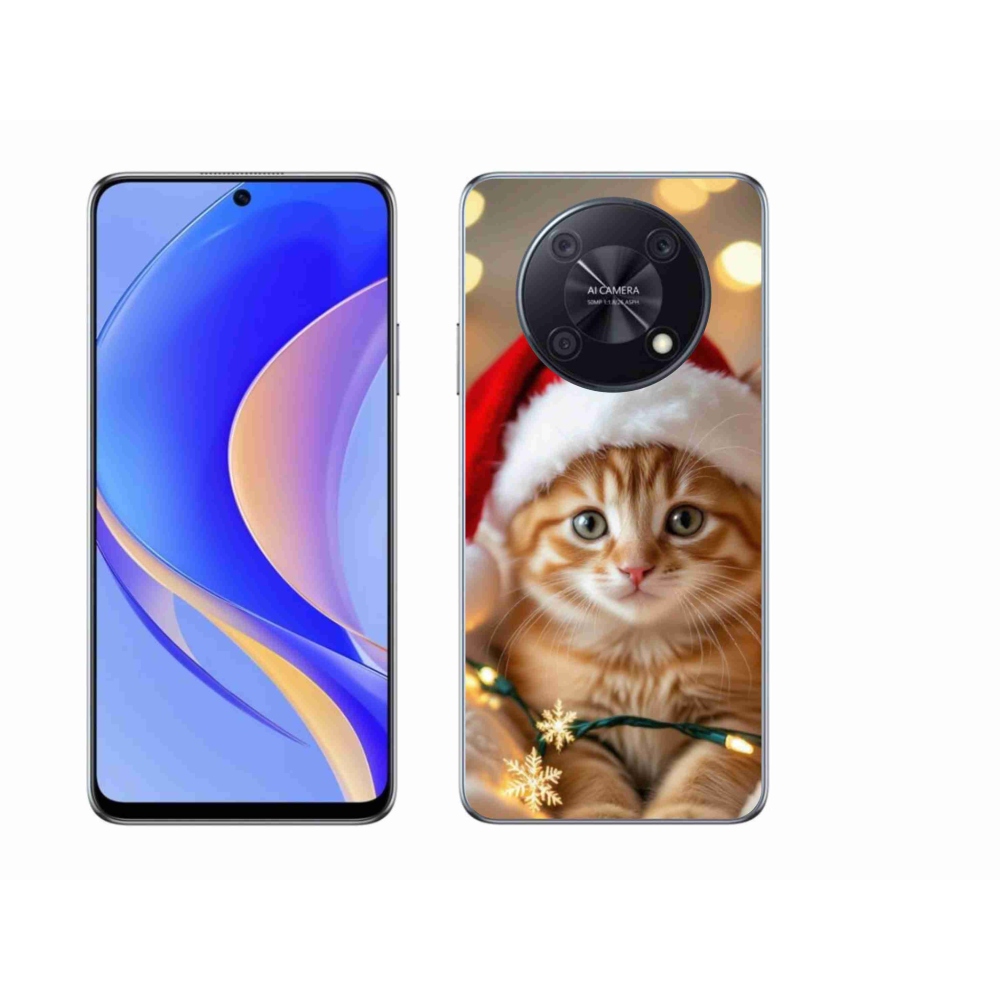 Gélový kryt mmCase na Huawei Nova Y90 - vianočné mačiatko