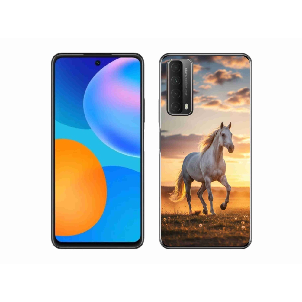 Gélový kryt mmCase na Huawei P Smart (2021) - bežiaci biely kôň 2