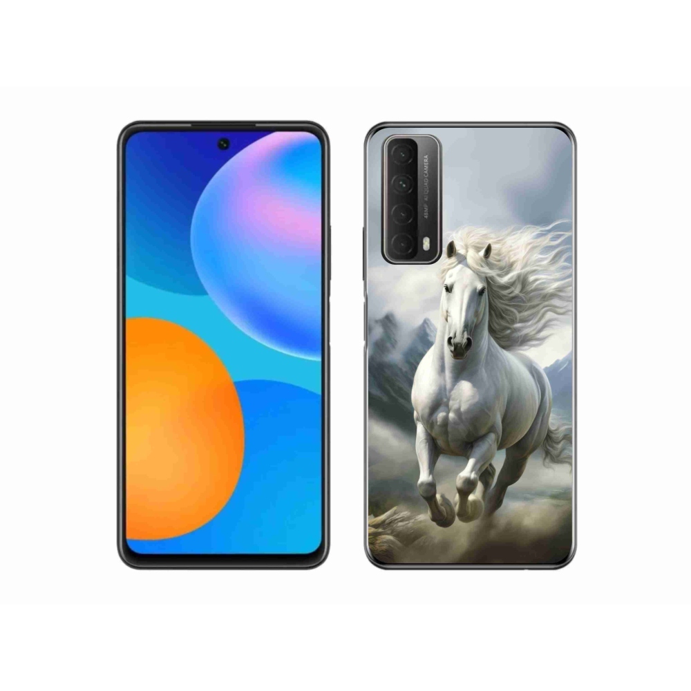 Gélový kryt mmCase na Huawei P Smart (2021) - bežiaci biely kôň 3