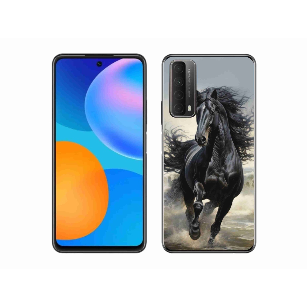 Gélový kryt mmCase na Huawei P Smart (2021) - bežiaci čierny kôň