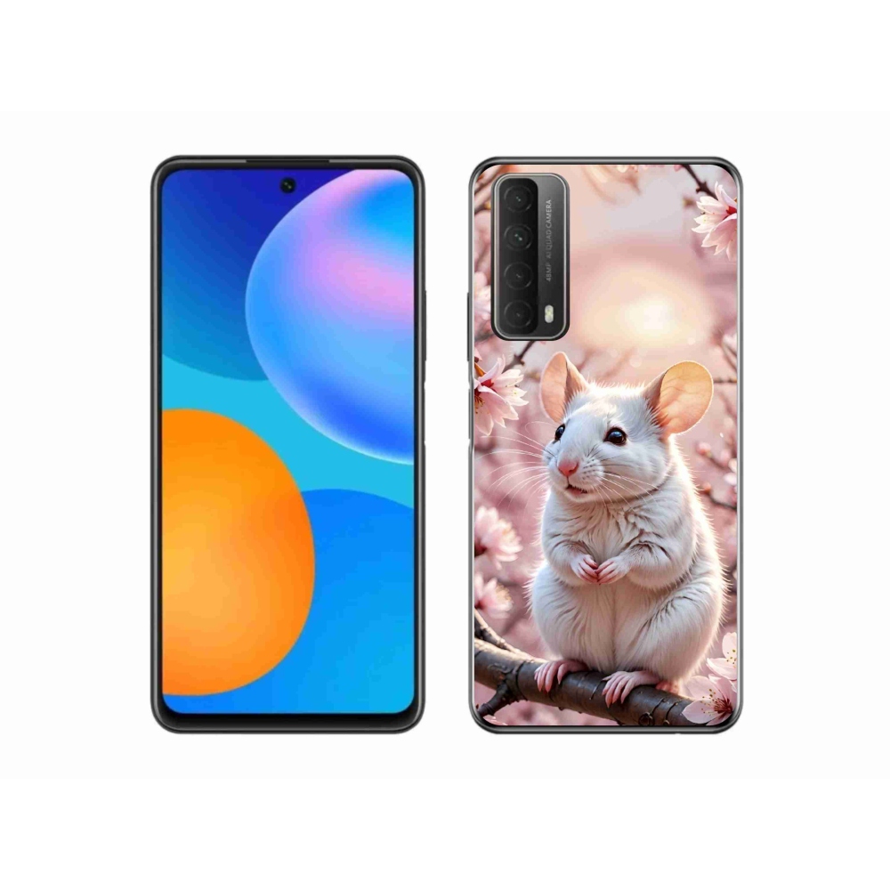 Gélový kryt mmCase na Huawei P Smart (2021) - biela myš na vetve