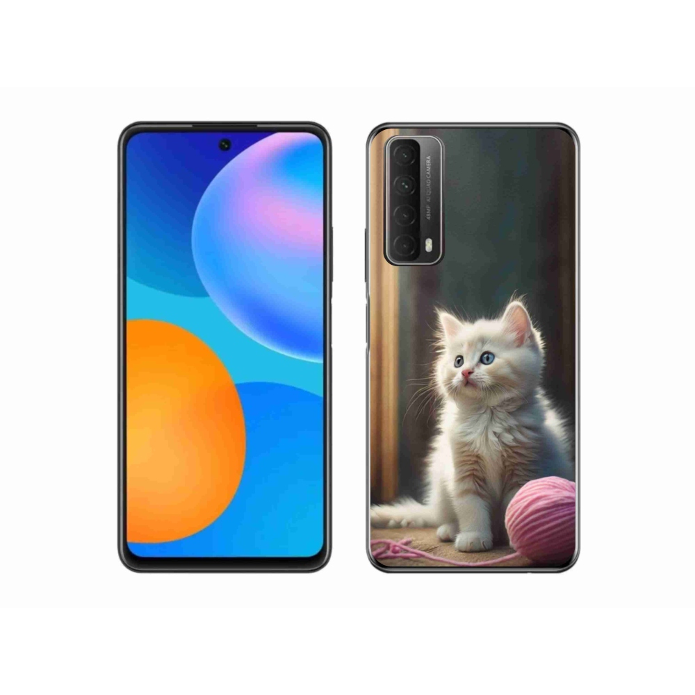 Gélový kryt mmCase na Huawei P Smart (2021) - biele mačiatko 2