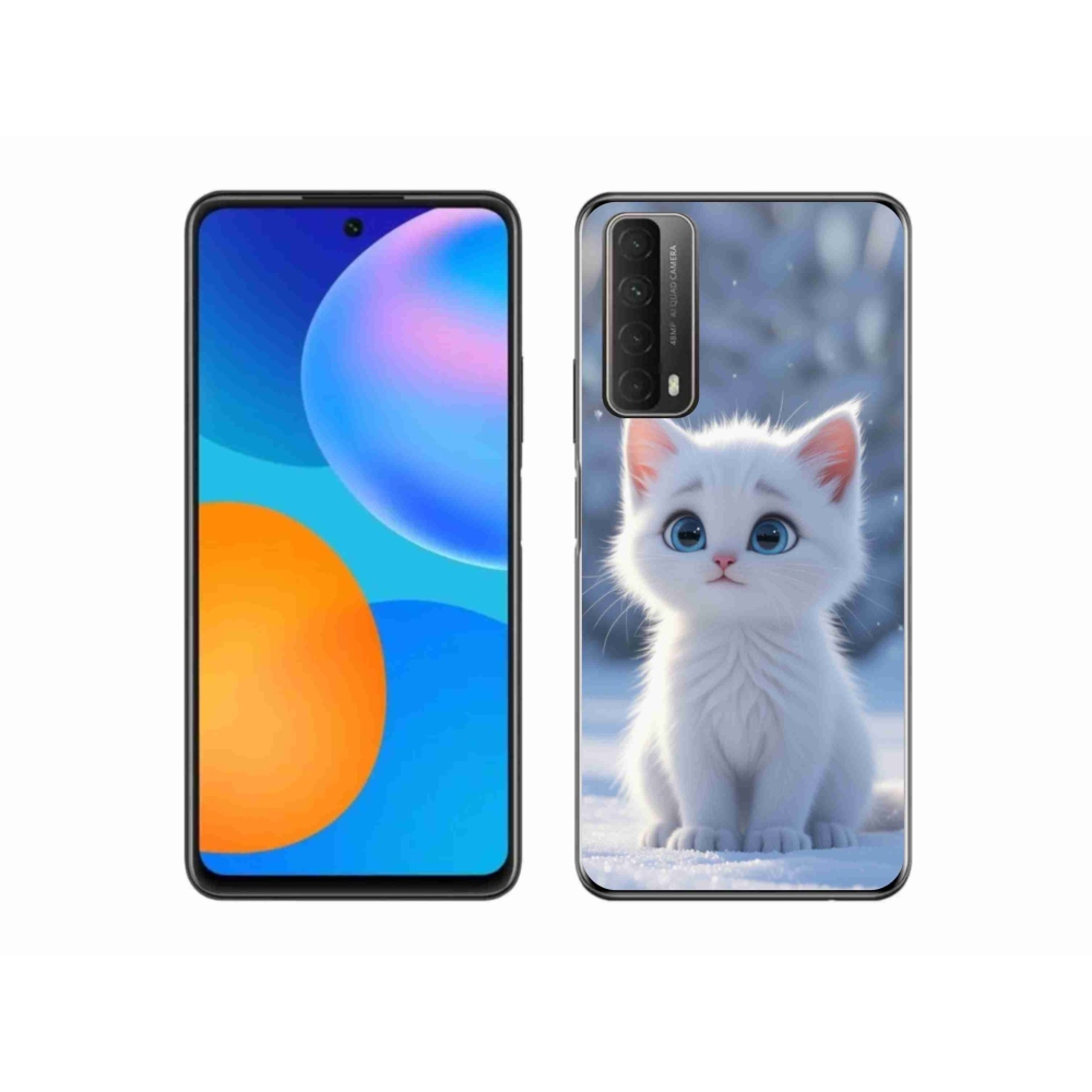 Gélový kryt mmCase na Huawei P Smart (2021) - biele mačiatko 3
