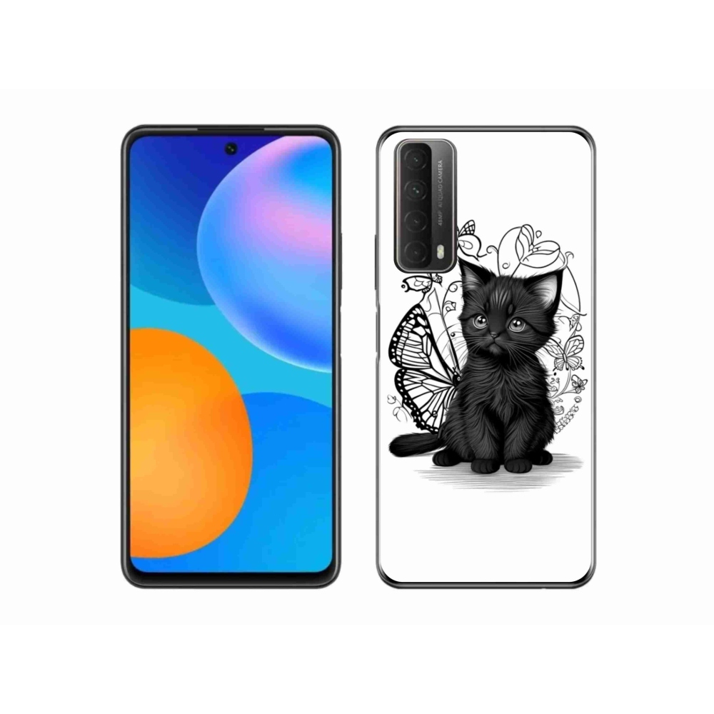 Gélový kryt mmCase na Huawei P Smart (2021) - čierne mačiatko