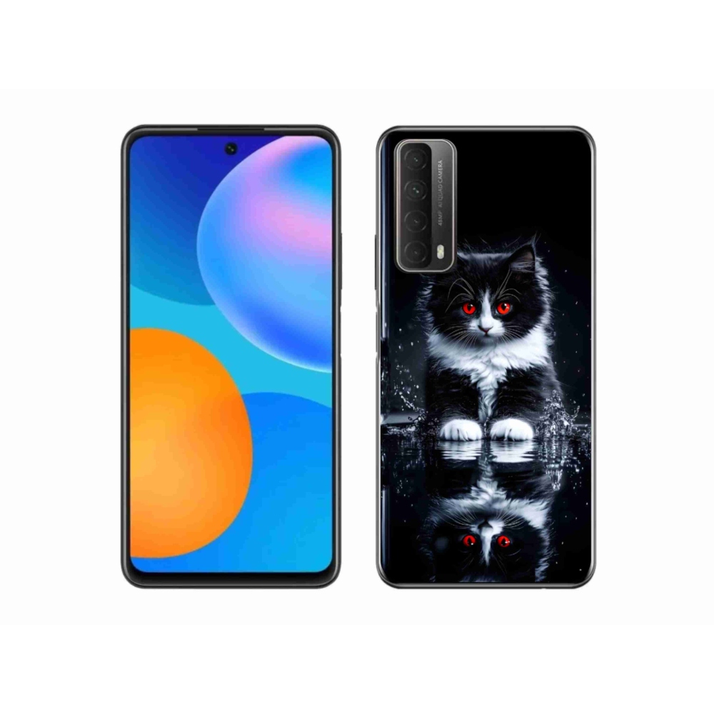 Gélový kryt mmCase na Huawei P Smart (2021) - čiernobiele mačiatko