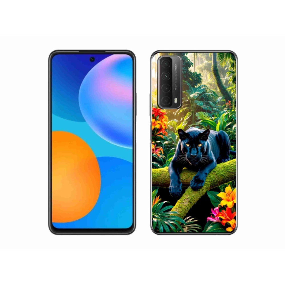 Gélový kryt mmCase na Huawei P Smart (2021) - čierny panter v džungli