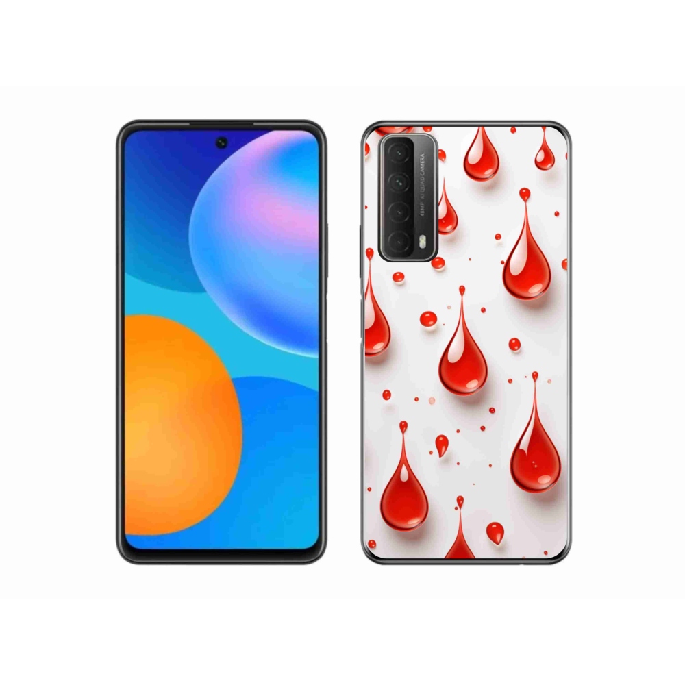 Gélový kryt mmCase na Huawei P Smart (2021) - červené kvapky