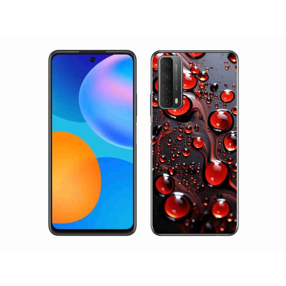 Gélový kryt mmCase na Huawei P Smart (2021) - červené kvapky 2