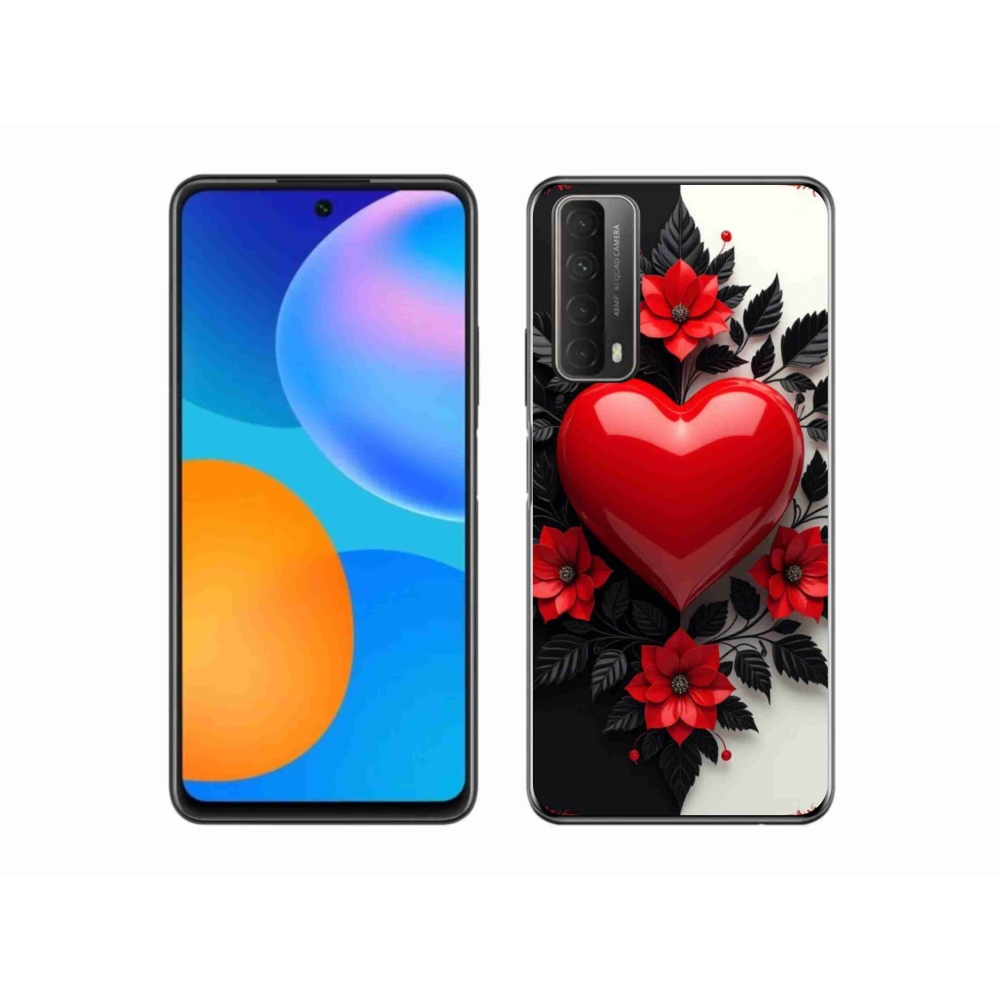 Gélový kryt mmCase na Huawei P Smart (2021) - červené srdce