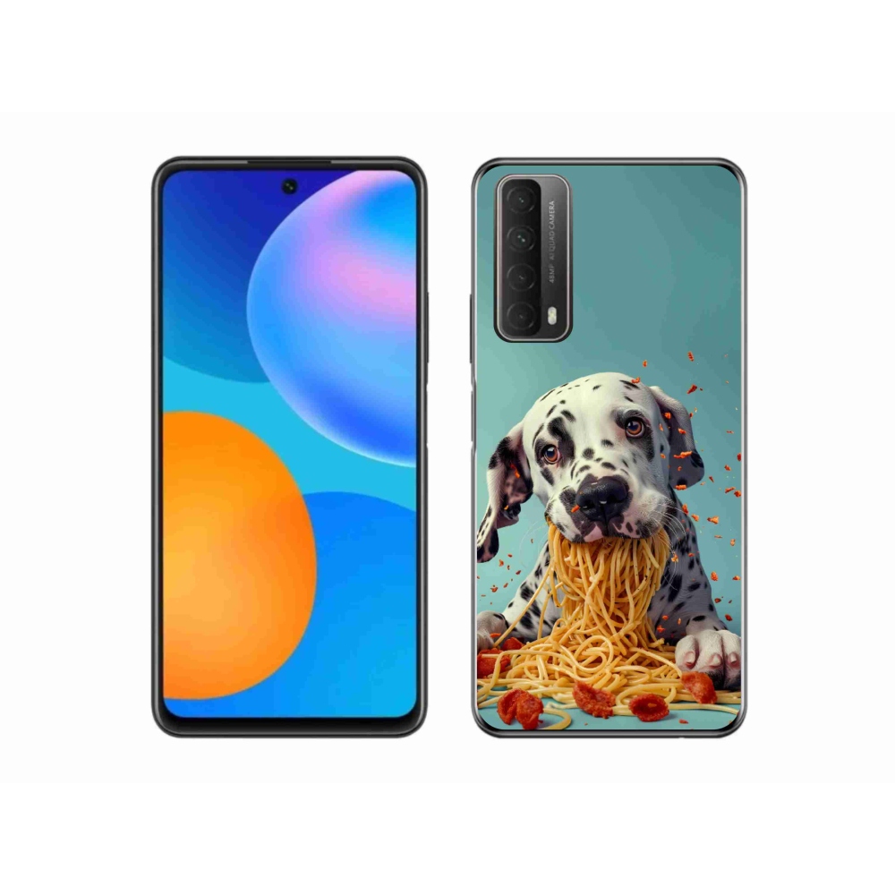 Gélový kryt mmCase na Huawei P Smart (2021) - dalmatín a špagety