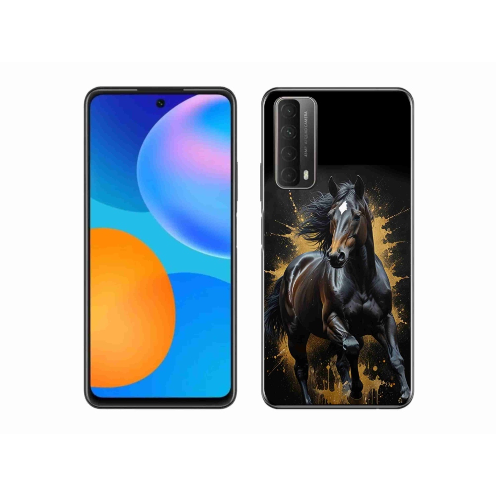 Gélový kryt mmCase na Huawei P Smart (2021) - elegantný čierny žrebec