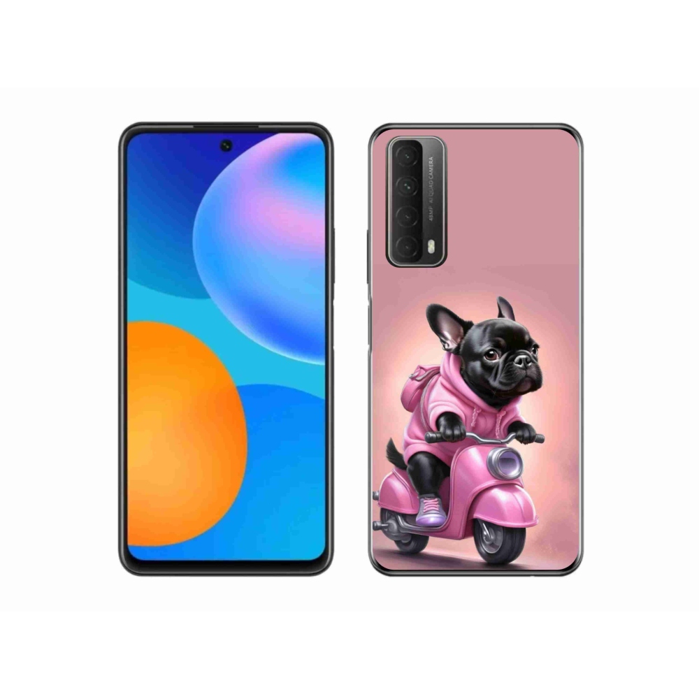 Gélový kryt mmCase na Huawei P Smart (2021) - francúzsky buldoček na skútri