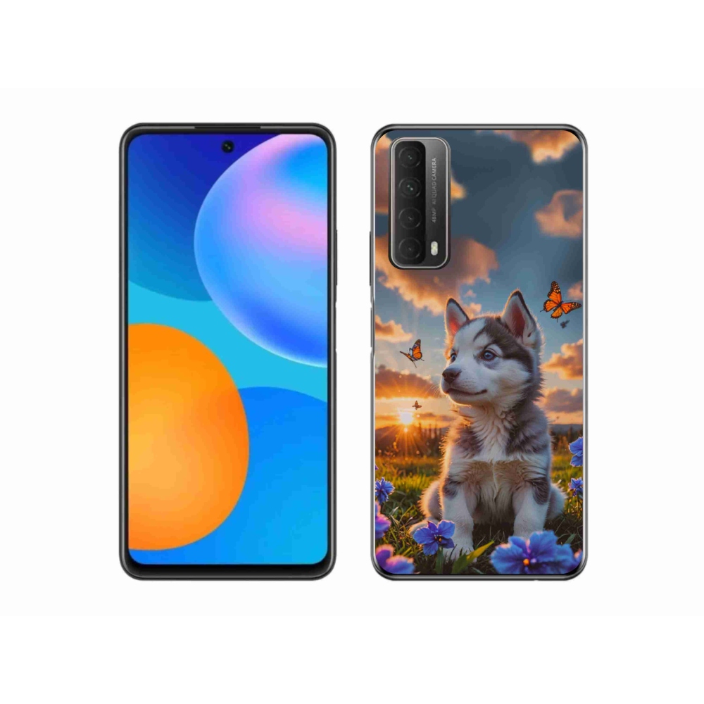 Gélový kryt mmCase na Huawei P Smart (2021) - husky pri západe slnka