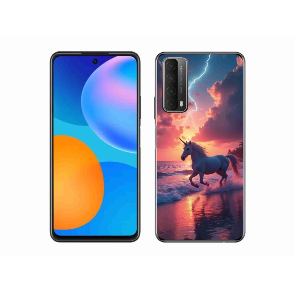 Gélový kryt mmCase na Huawei P Smart (2021) - jednorožec na pláži
