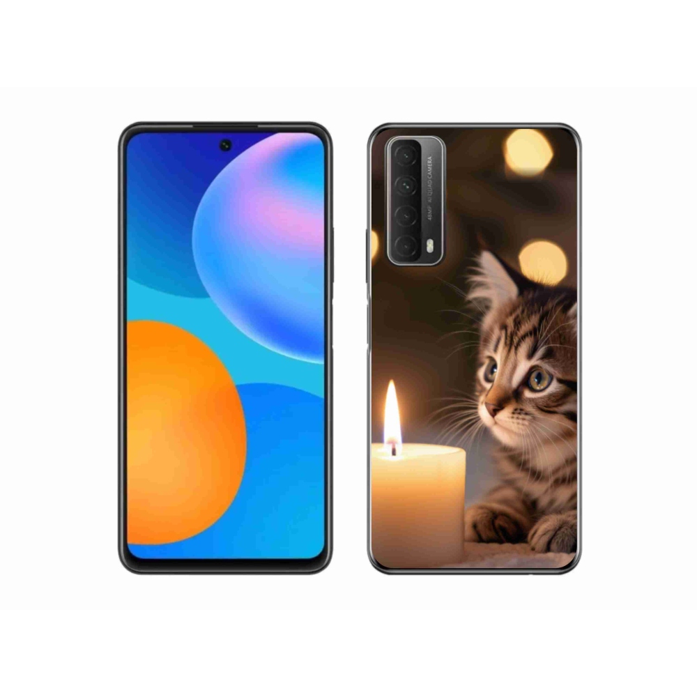 Gélový kryt mmCase na Huawei P Smart (2021) - mačiatko a sviečka