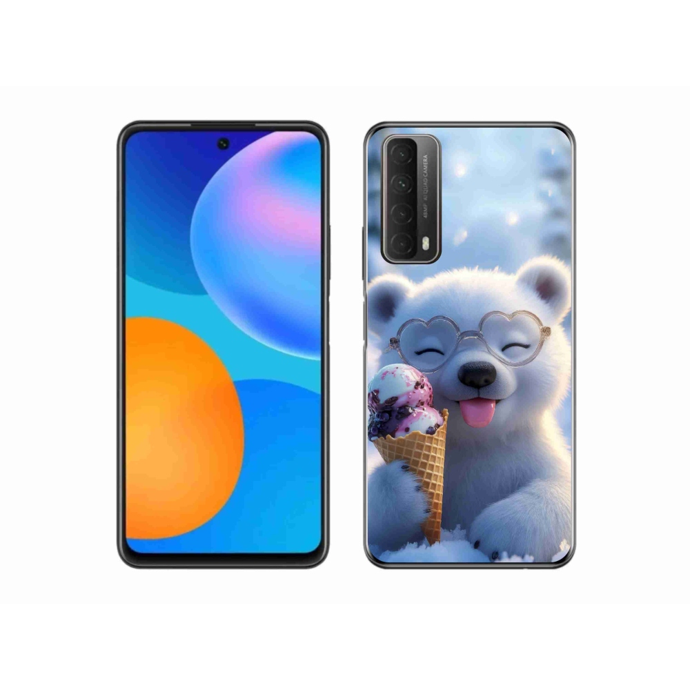 Gélový kryt mmCase na Huawei P Smart (2021) - medvedík so zmrzlinou