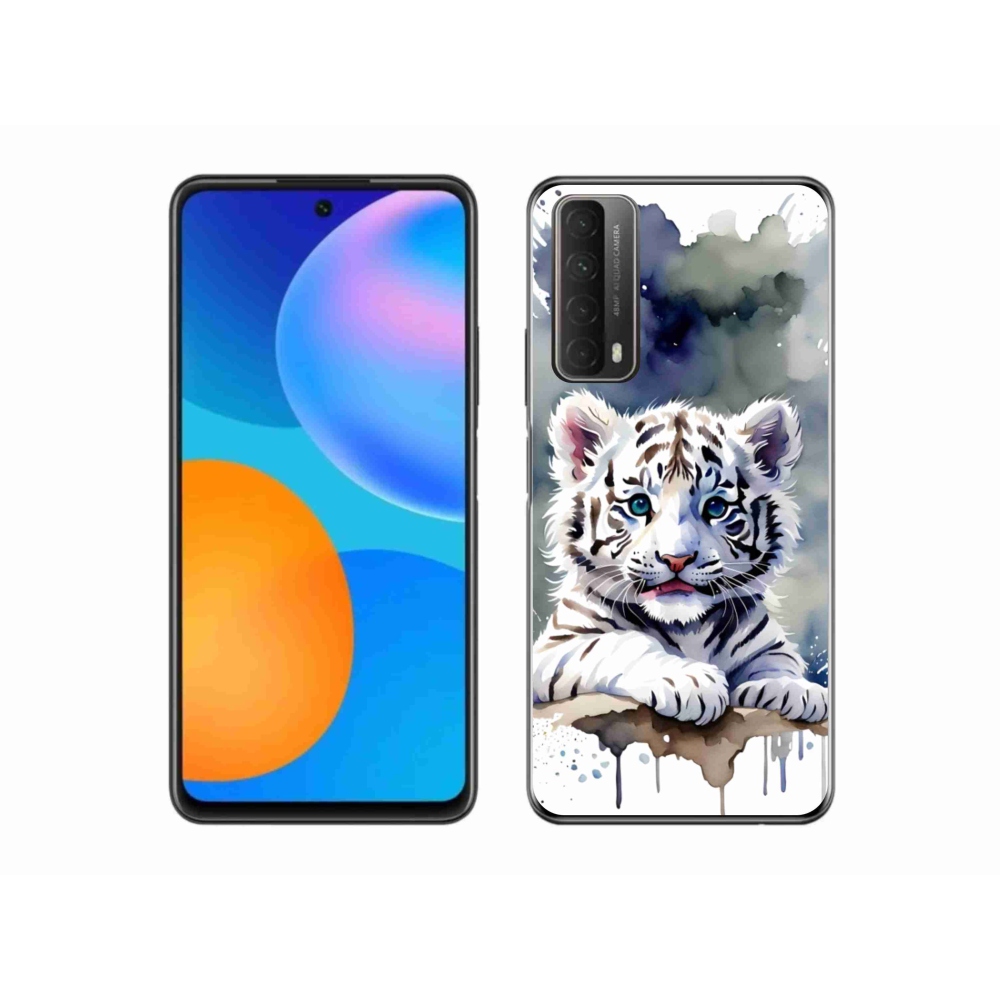Gélový kryt mmCase na Huawei P Smart (2021) - mláďa bieleho tigra