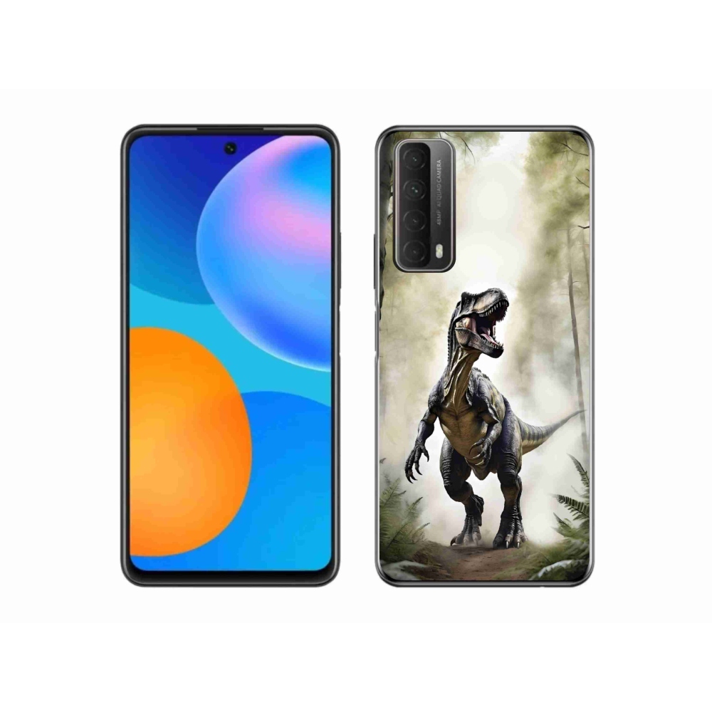 Gélový kryt mmCase na Huawei P Smart (2021) - naštvaný T-Rex