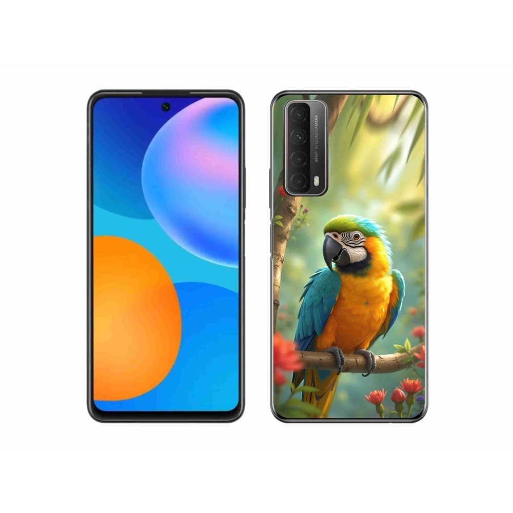 Gélový kryt mmCase na Huawei P Smart (2021) - papagáj ara modrožltá