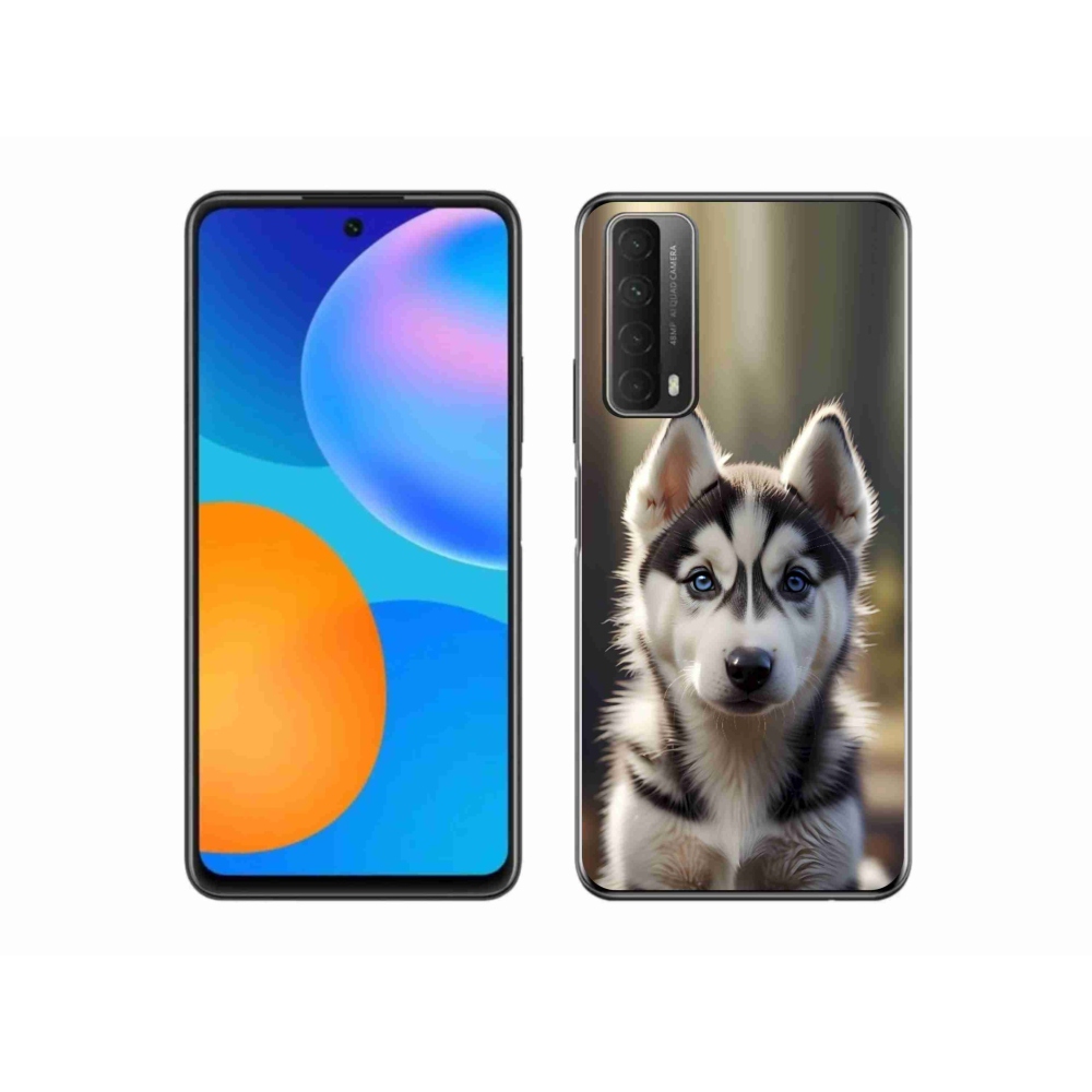 Gélový kryt mmCase na Huawei P Smart (2021) - roztomilý sibírsky husky