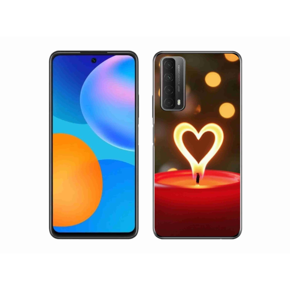 Gélový kryt mmCase na Huawei P Smart (2021) - srdce z plameňa