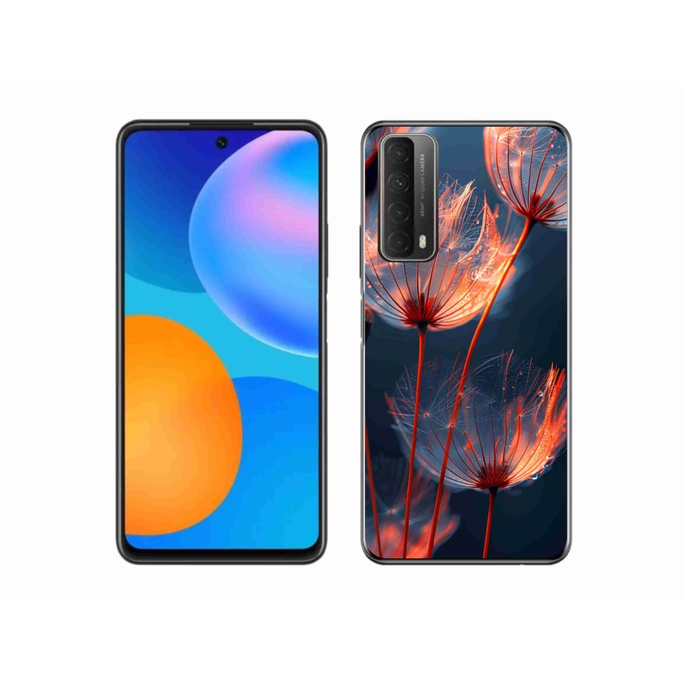 Gélový kryt mmCase na Huawei P Smart (2021) - svetielkujúce páperie