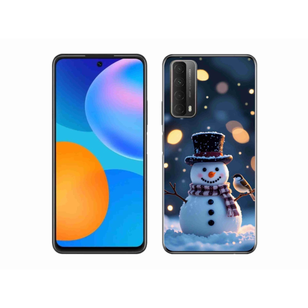 Gélový kryt mmCase na Huawei P Smart (2021) - vianočný snehuliak