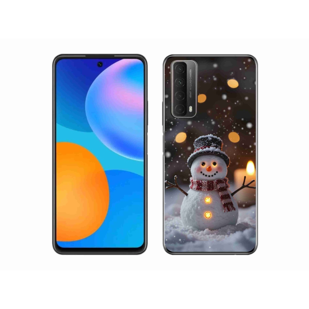 Gélový kryt mmCase na Huawei P Smart (2021) - veselý snehuliak