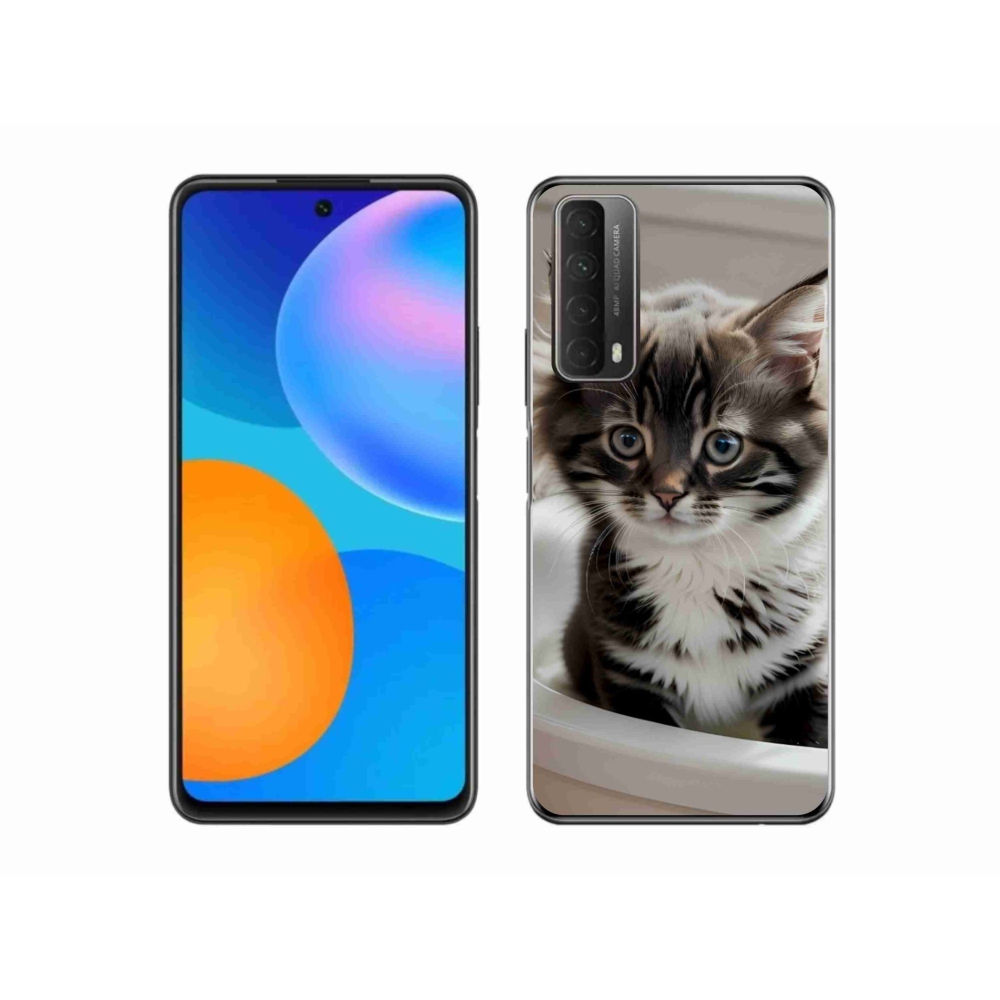 Gélový kryt mmCase na Huawei P Smart (2021) - zvedavé mačiatko