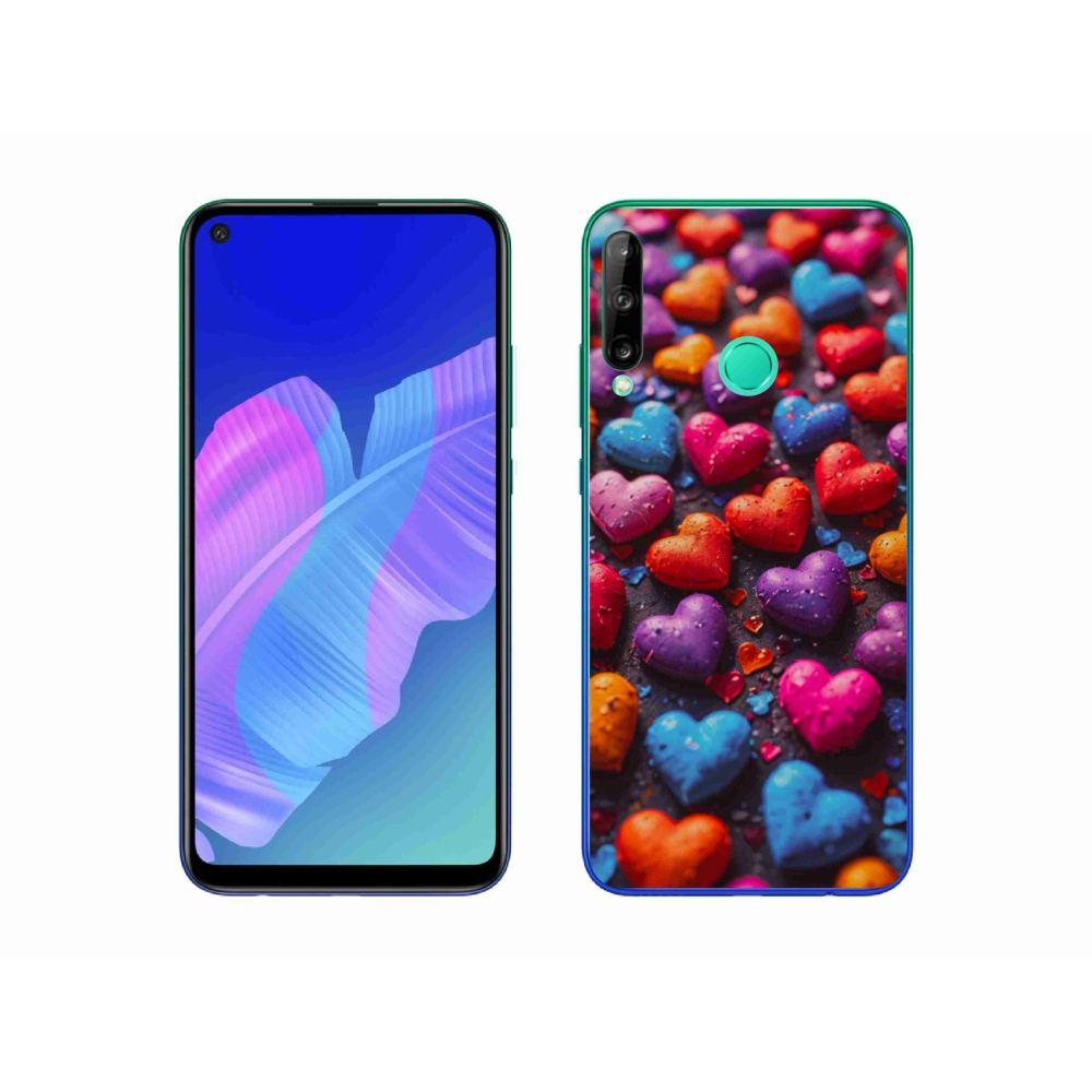 Gélový kryt mmCase na Huawei P40 Lite E - farebné srdcia