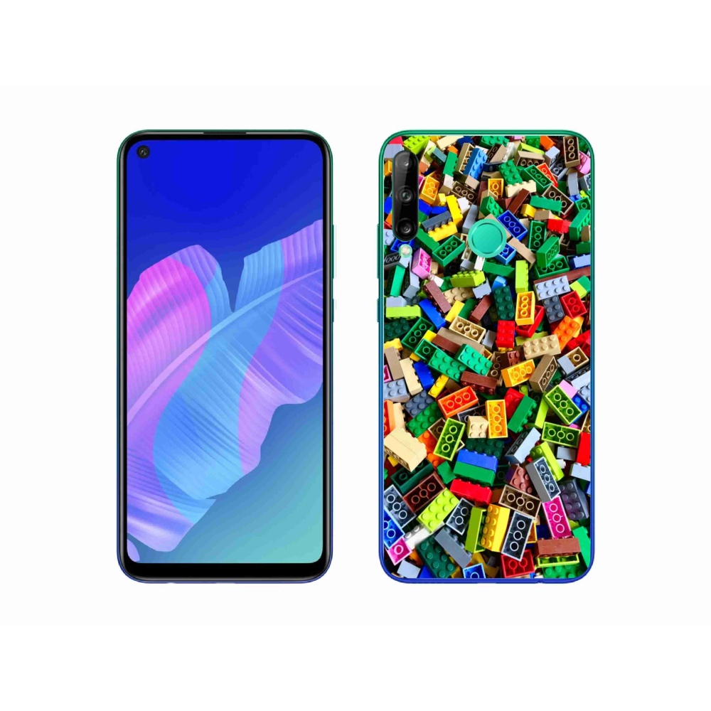 Gélový kryt mmCase na Huawei P40 Lite E - farebné stavebné kocky