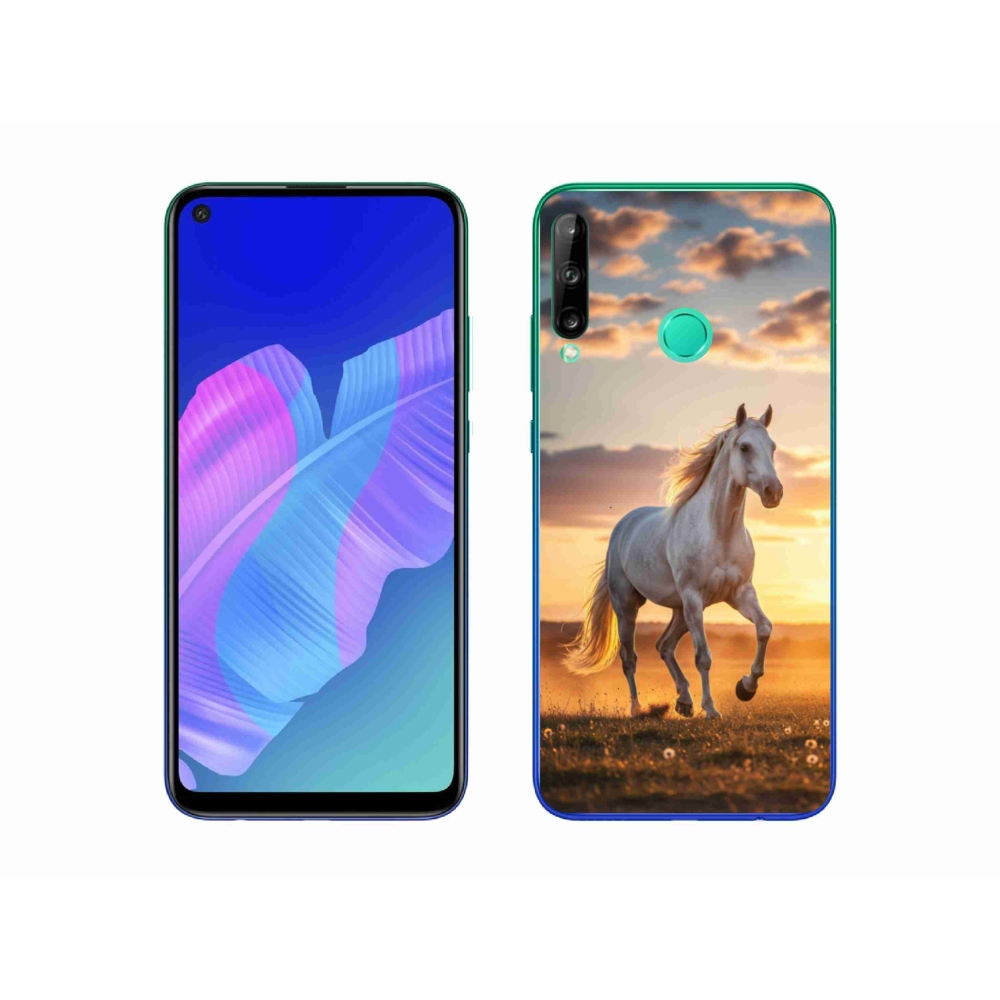 Gélový kryt mmCase na Huawei P40 Lite E - bežiaci biely kôň 2