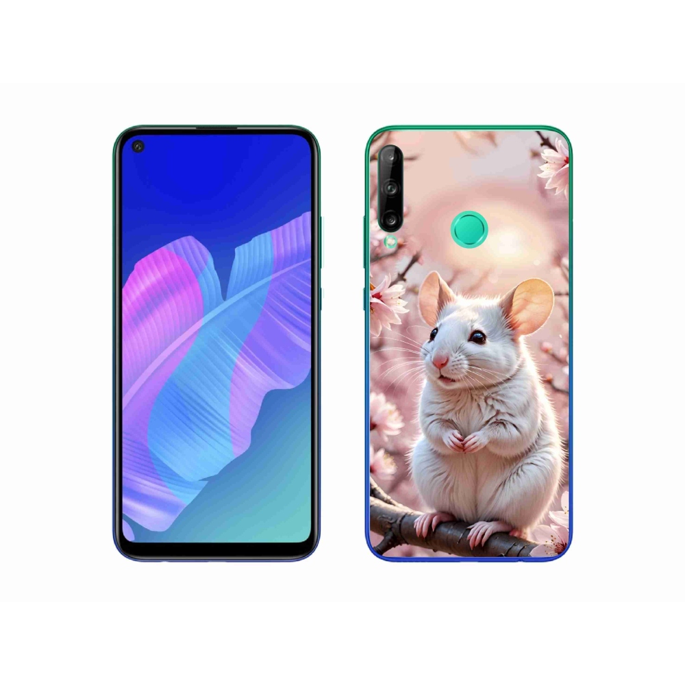 Gélový kryt mmCase na Huawei P40 Lite E - biela myš na vetve
