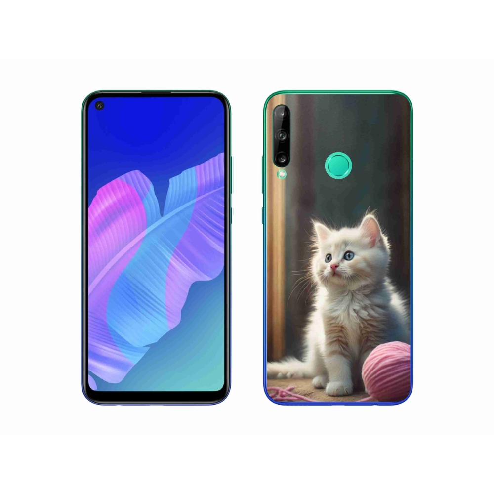 Gélový kryt mmCase na Huawei P40 Lite E - biele mačiatko 2