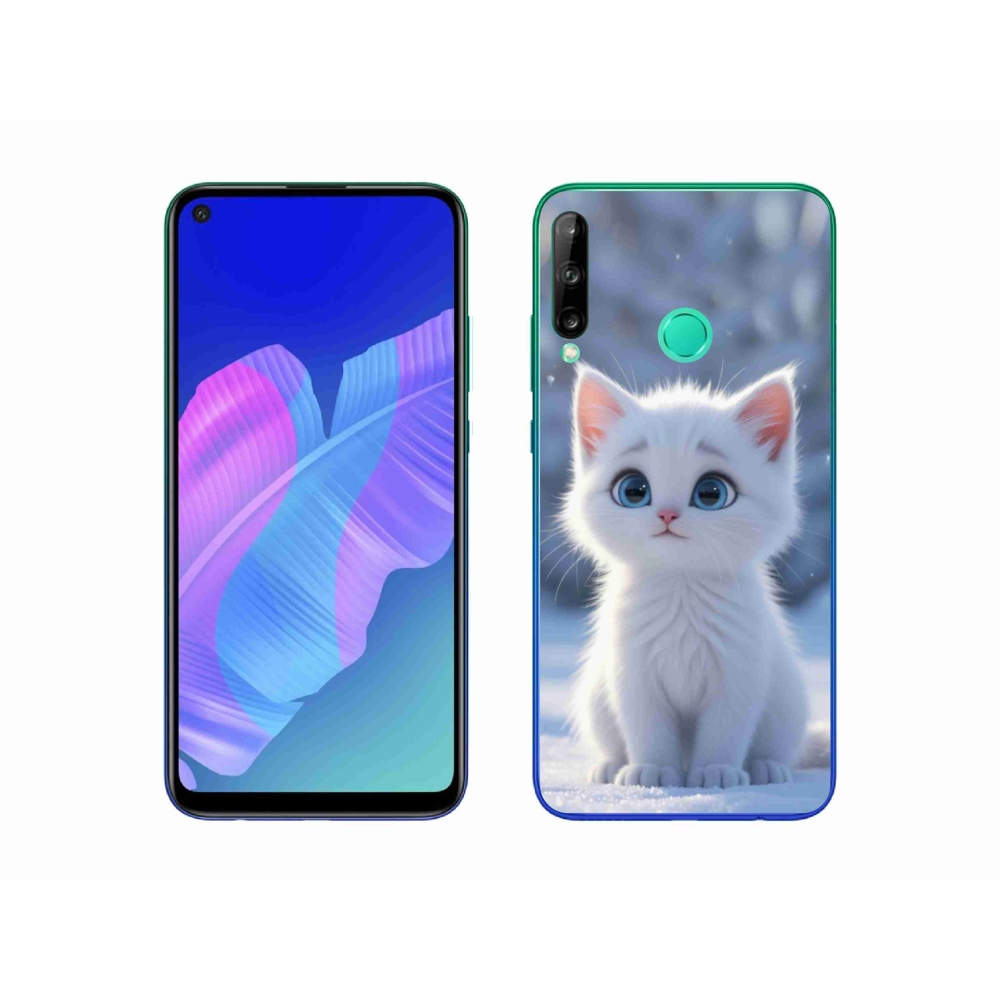 Gélový kryt mmCase na Huawei P40 Lite E - biele mačiatko 3