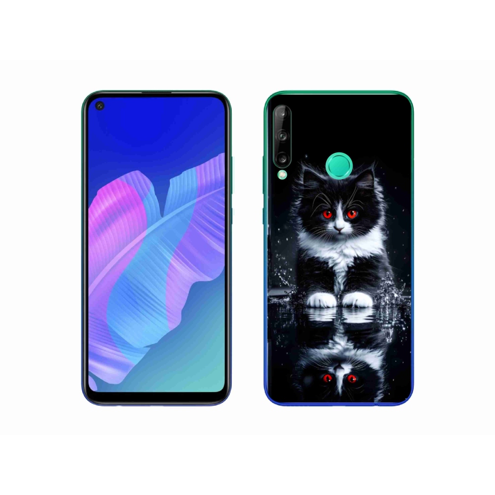 Gélový kryt mmCase na Huawei P40 Lite E - čiernobiele mačiatko