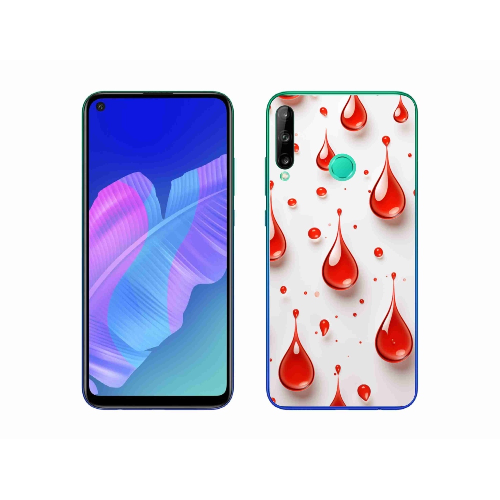 Gélový kryt mmCase na Huawei P40 Lite E - červené kvapky