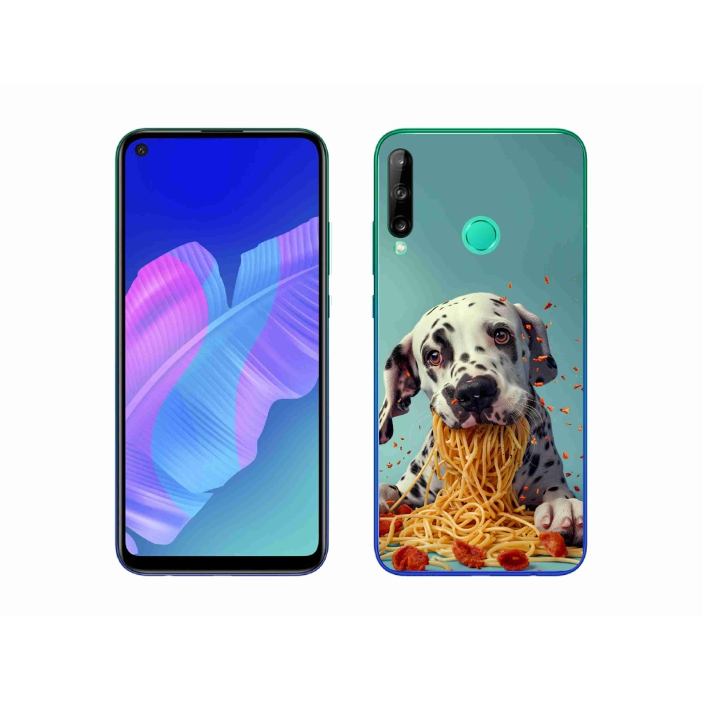 Gélový kryt mmCase na Huawei P40 Lite E - dalmatín a špagety