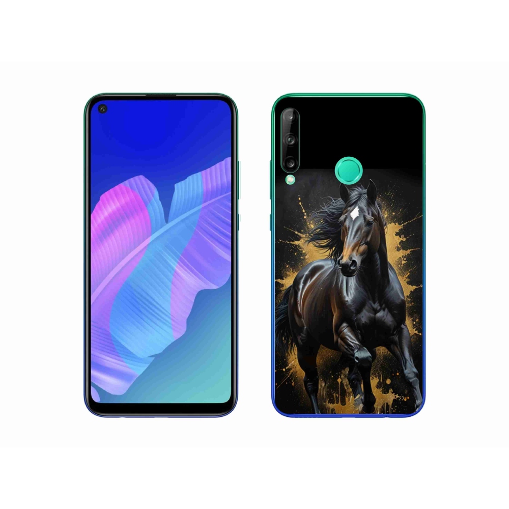 Gélový kryt mmCase na Huawei P40 Lite E - elegantný čierny žrebec