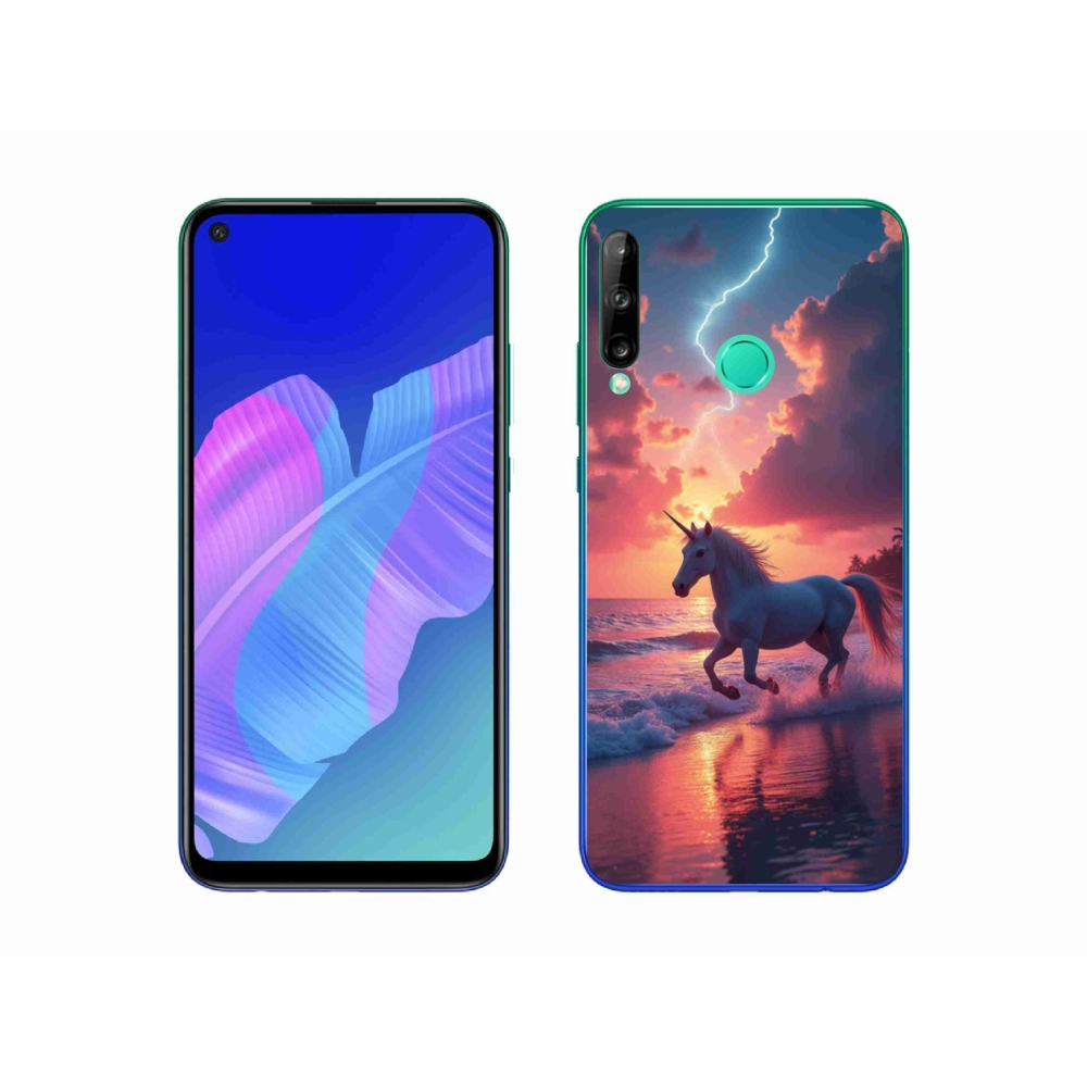 Gélový kryt mmCase na Huawei P40 Lite E - jednorožec na pláži